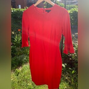 Banana Republic Poppy Red Ponte sheath dress